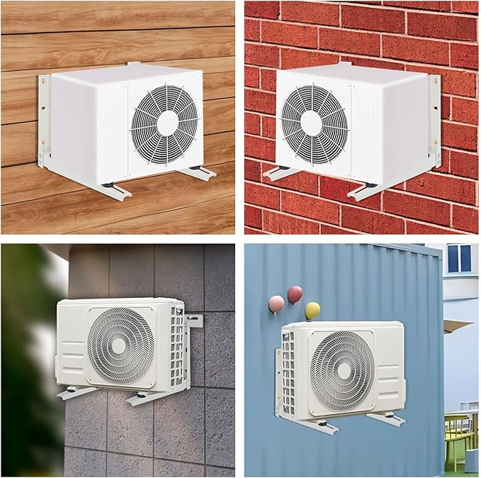 Qualward Mini Split Wall Mounting Bracket for Universal Ductless Air Conditioners, Heavy Duty Support Bracket for AC, Heat Pumps Compressors 7000-15000 BTU