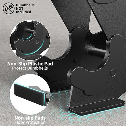 Dumbbell Rack Stand Only - Heavy Duty Weight Rack for Home Gym Organization, Compact Dumbbell Stand for Space Saving, Small Weight Storage for 1-15 LB Dumbbells in Home/Office/Studio