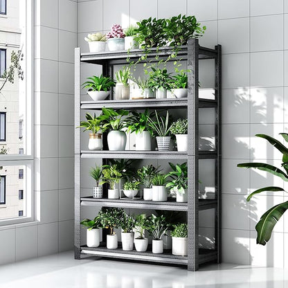 36" W Storage Shelves 2500LBS Garage Shelving Heavy Duty 5 Tier Adjustable Shelving Unit Metal Storage Rack for Basement, Pantry, Kitchen, Warehouse 15.8" D x 35.4" W x 72" H