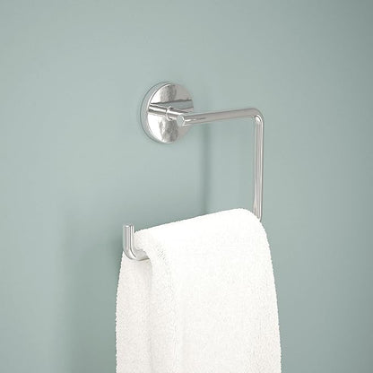 Delta Trinsic (1-Pack) Hand Towel Holder Polished Chrome Towel Racks for Bathroom Wall Square Towel Ring Holder for Bath Towel Hanger for Kitchen, Bathroom Accessories 759460