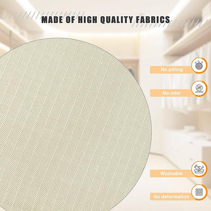 Hanging Closet Organizer, Easy Mount Foldable 4-Shelf Hanging Closet Wardrobe Storage Shelves, Clothes Handbag Shoes Accessories Storage, Washable Oxford Cloth Fabric, Beige