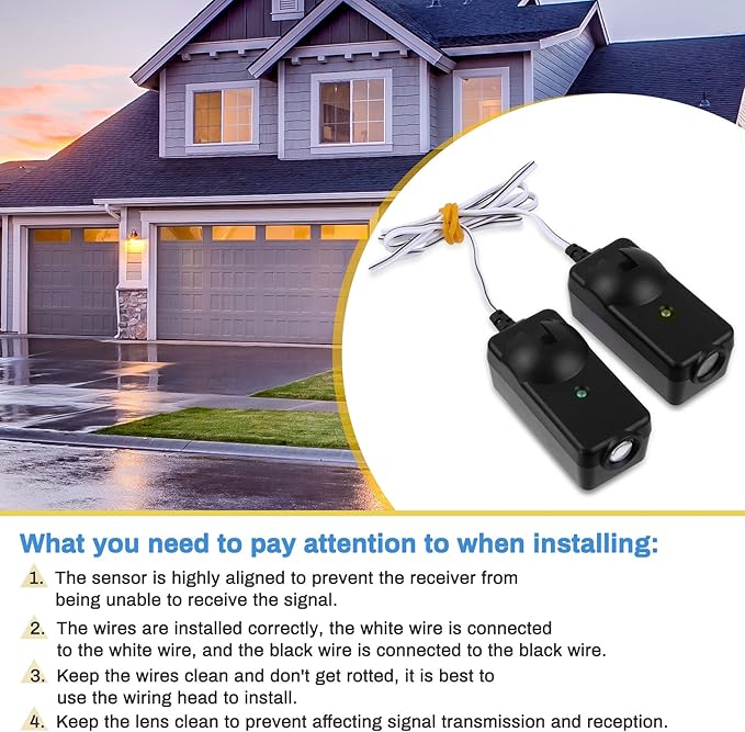 Garage Door Sensor for 41A5034, Garage Door Sensor Replacement for Craftsman Chamberlain Liftmaster Garage Door Sensors，Replace for 820CB, G801CB-P, 2610459, 012381050345, 801CB, 41A5266-1, 041-0136