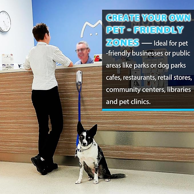 Heavy Duty Stainless Steel Dog Leash Wall Hook,Ultra-Secure Tie Out Anchor for Yard&Home,Anti-Escape Dog Chain Parking Hook,Rust-Proof&Easy to Install