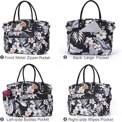 Insulated Lunch Bag for Women/Men,LeakProof Adult Lunch Box,Large Lunch Tote Bag with Removable Shoulder Strap,Portable Reusable Lunch Cooler Bag for Office Work Picnic Beach