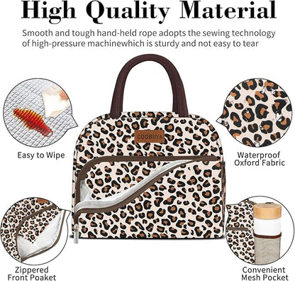 Coobiiya Lunch Box Lunch Bag for Women Adults Men, Reusable Cute Lunch bag - Leakproof, Insulated Lunch Box Tote with Large Capacity, Cooler Container for Work/Travel/Office