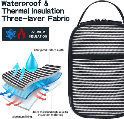Yelocota Small Insulated Lunch Bag- Snack Bag- Mini Cooler Bag with Handle for Travel,Work,School(Storage Space below 20oz)- Also Suitable for Pairing with Food Jar