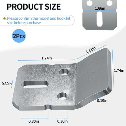 Wall-Mounted Sink Hook Bracket, 1224196 Hook Kit Fit for Kohler Wall-Mounted Sinks Urinals Basins, Bathroom Sink Wall Bracket, Bathroom Installation & Mounting Kits for Kohler Sink Accessories, 2Pcs