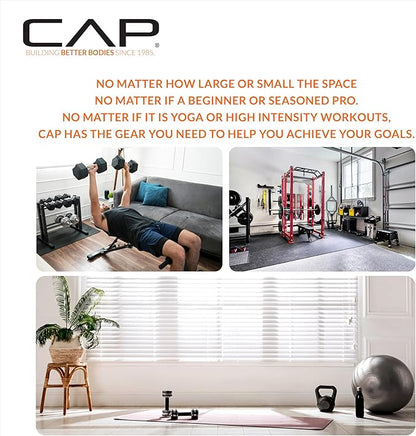 CAP Barbell 56 LB Set of Neoprene Dumbbells with Rack Color Series | 2, 3, 5, 8, 10 LB pairs