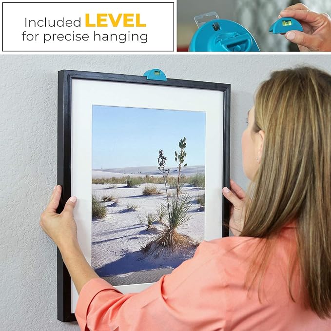 Go Hang It! Pro, All-in-One Picture Hanging Kit - Picture Leveling and Hanging Tool - Hang Sawtooth/Wire Hangers - Wall Hanging Kit and Level Tool - Hardware Case with 85-Piece Hanging Essentials