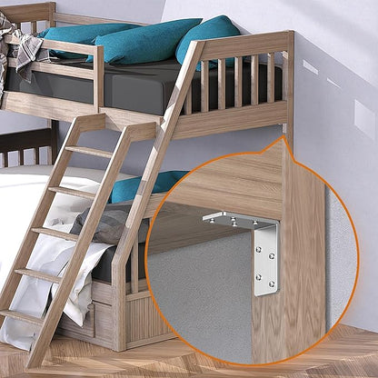 16 Pcs 3"x3" L Brackets Heavy Duty, Galvanized Corner Brace for Wood, Angle Iron with Recessed Holes, 90 Degree Angle Bracket for Floating Shelves, Wood Beams, Furniture, Bed