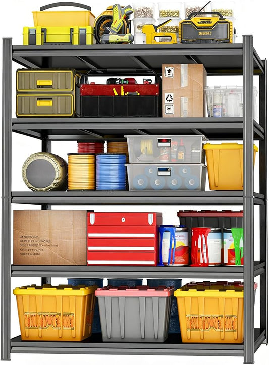 5 Tier Garage Shelving Heavy Duty, 2500LBS Capacity, Adjustable Metal Storage Rack, Standing Shelf Units for Garage, Basement, Workshop, 31.5" W X 14" D X 71.2" H