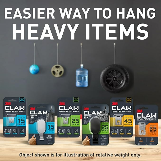 3M Claw Drywall Picture Hanger,Silver