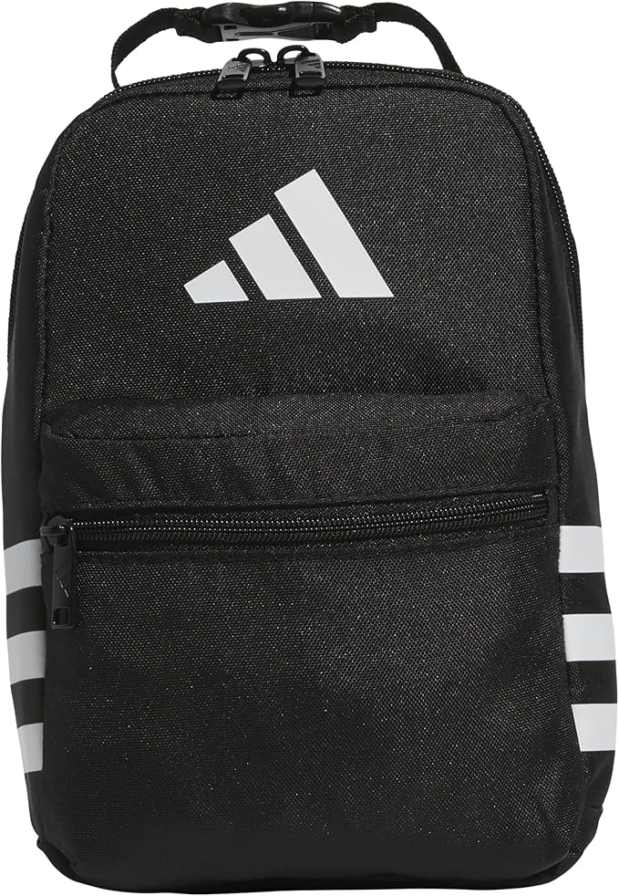 adidas Kids Santiago Lunch Bag – Insulated Cooler Lunchbox for Girls & Boys, 8L, Twill Grey/Grey/Rose Gold/4, One Size
