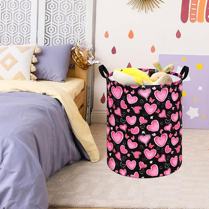 Girls Storage Basket Kids Hamper Storage Bins Organizer Toy Box Large Canvas Waterproof Laundry Basket for Home/Dorm/Kitchen/Pet/Office/Closet/Shelf/Gift Baskets
