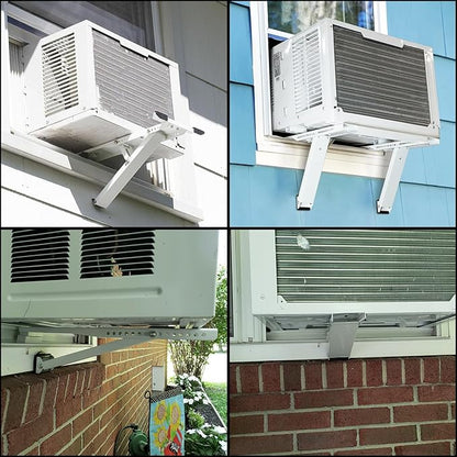 2 Pack Window Air Conditioner Support Bracket, Wall Mounting Unit Window Stand Mount AC Brackets Support, Universal for 5,000-24,000 BTU AC Units, Up to 165lbs