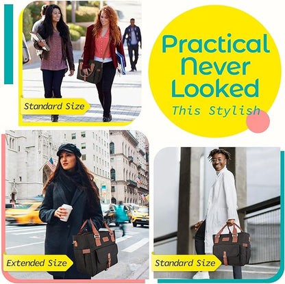 KIPBELIF Cute&Classy Roomy Insulated Lunch Bags for Women - Stylish & Functional Large Tote Adult Lunch Box for Working & Picnic(Standard,Classic Black)