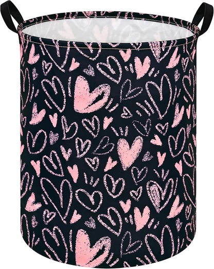 Girls Room Storage Basket Decor Organizer Bins Kids Hamper Storage Bins Toy Box Women Laundry Basket Large Canvas Collapsible Chest for Home/Dorm/Kitchen/Pet/Office/Closet/Shelf/Gift Baskets
