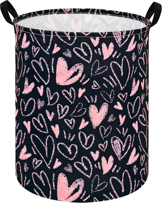 Girls Room Storage Basket Decor Organizer Bins Kids Hamper Storage Bins Toy Box Women Laundry Basket Large Canvas Collapsible Chest for Home/Dorm/Kitchen/Pet/Office/Closet/Shelf/Gift Baskets