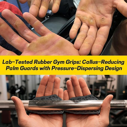 HUAFA Anti-Slip Workout Grips, Gym Grips Weight Lifting Grips Pads, Ergonomics Weight Lifting Gloves for Men Women Deadlift, Fitness Training and Exercise, Gym Grips Pads for Palm Protection