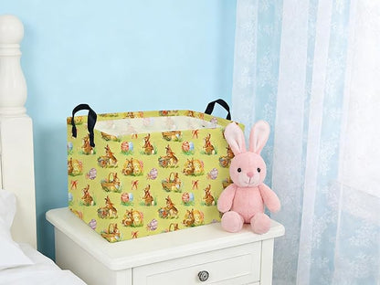 Rectangle Easter Baskets Kids Baskets Cute Storage Bin Organizer Box for Room Decor Gift Basket