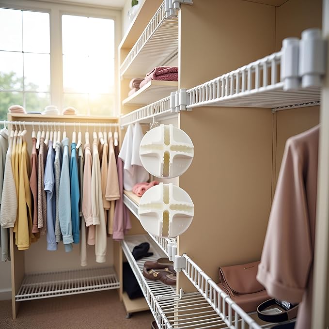 20Pcs White Wire Cube Connectors Wire Grid Cube Connectors for Modular Closet Storage, Organizer and Wire Grid Cube Storage, Closet Mounted Storage and Organization Systems, Mounted Closet Systems