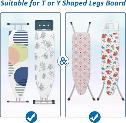 efluky Ironing Board Hanger Wall Mount, Ironing Board Holder Organizer for T-Leg & Y-Leg Ironing Boards, Space Saving Laundry Storage Rack, Black