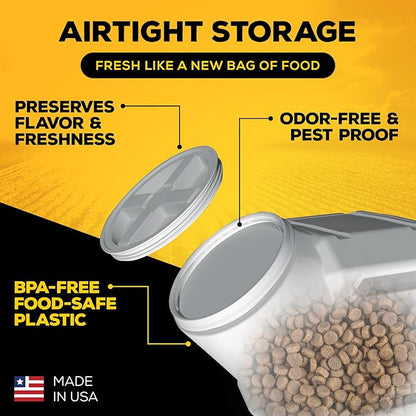 Gamma2 Vittles Vault Pet Food Storage Containers - Sealed Dog and Cat Food Storage Container, Fits up to 50lbs, Made in the USA - [14"L x 20"H]