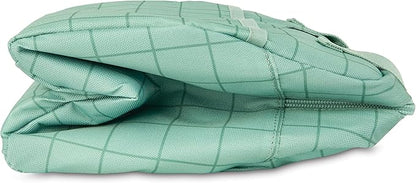 PackIt® Freezable Hampton Lunch Bag, Sports Grid Sage, Built with EcoFreeze® Technology, Collapsible, Reusable, Zip Closure with Front Pocket and Shoulder Straps, Designed for Fresh Office Lunches