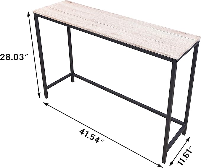 HOMERECOMMEND Console Table for Entryway Narrow Sofa Tables Rustic Narrow Entrance Table Front Door Console Table Accent Table for Living Room Entryway Corridor Hallway Natural Wood Color