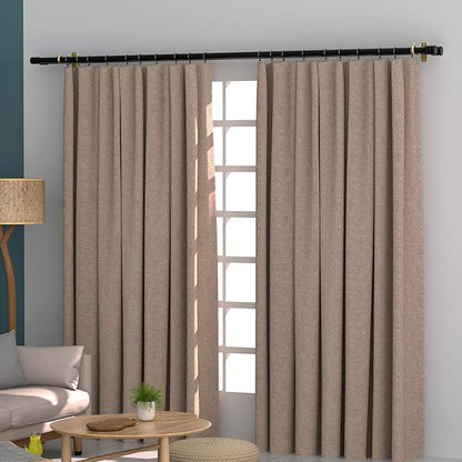 Goowin Curtain Rod Bracket, 3pcs Curtain Rod Holders, Durable Curtain Brackets for Curtain Rod, Double Curtain Rod Bracket for Living Room Bedroom Curtain rods, Drapery Rods (Gold)
