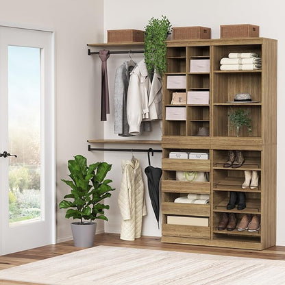 ClosetMaid Modular Storage Stackable 3-Shelf Unit, Sand