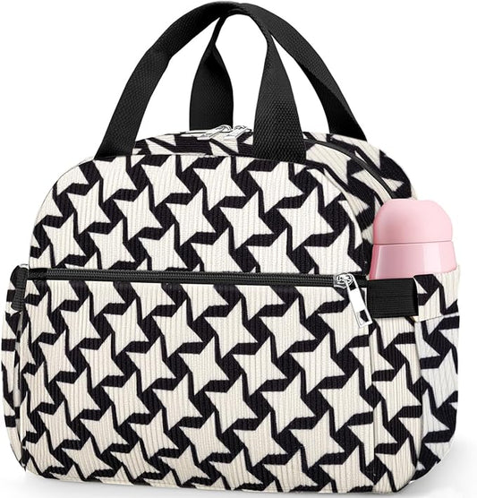 Lunch Bag Lunch Box for Women, Cute Corduroy Insulated Reusable Work Leakproof Simple Adults Large Lunch Boxes Tote Bag Men Cooler Bag