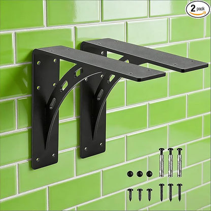 12 inch x 10 inch Heavy Duty Bracket,Granite Countertop Support Brackets, Heavy Duty Shelf Brackets , Max Load 1000 Lbs ,Mantel Brackets (Set of 2) - (12" x 10 ")
