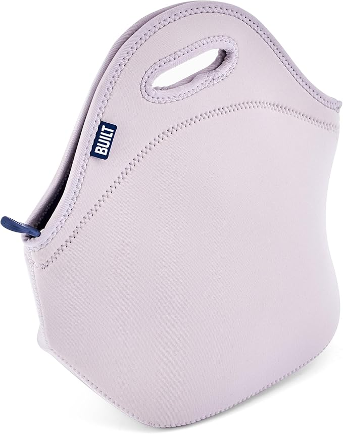 Built Gourmet Getaway Neoprene Lunch Bag – Lavender, Large Capacity Insulated Tote with Zipper & Soft Handles, Flexible Durable Reusable Design for Mother’s Day & Everyday Use