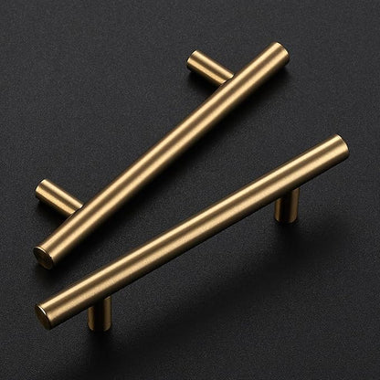 JOY DECOR 25 Pack Champagne Bronze Cabinet Pulls – 6 Inch Length, 3-3/4 Inch (96mm) Hole Center – Stainless Steel Kitchen Cabinet Handles for Drawer and Cupboard