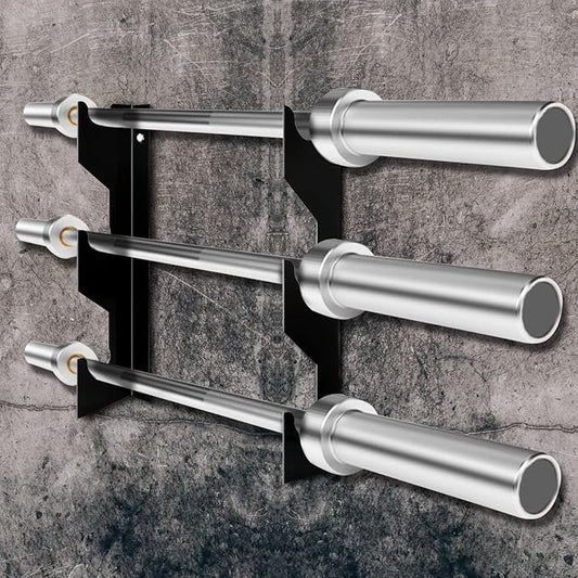 Luwint Barbell Holder Wall Mount, Horizontal 3 Weight Bar Storage Rack