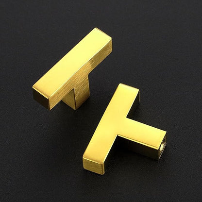 15 Pack Brushed Brass Cabinet Knobs - Kitchen Cabinet Knobs Gold Cabinet Pulls for Kitchen Cabinet Drawer Stainless Steel Dresser Knobs for Cabinet Hardware 2in Length Single Hole Square