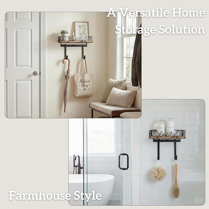 PERFNIQUE Ironing Board Holder Wall Mount, Ironing Board Hanger, Iron Board Wall Mount(T&V Shaped), Iron Storage, Laundry Room Organization&Farmhouse Laundry Room Decor