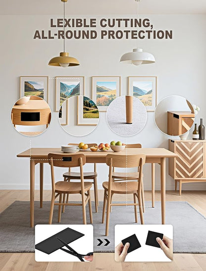 Furniture Wall Protector, 8Pcs(0.71" Thick) + 12Pcs(0.12" Thick) EVA Foam Headboard Stoppers for Wall, Bed Stoppers for Headboard, Bed Frame & Wall Guards, Black Headboard Bumper