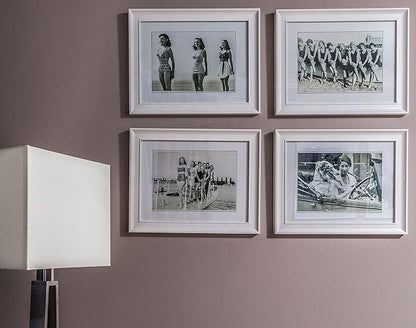 28-Pairs(56 Strips) Large Narrow Picture Hanging Strips, Removable Hook and Loop Tape Damage Free, Waterproof Adhesive Strips for Frame Hanging, Heavy Duty