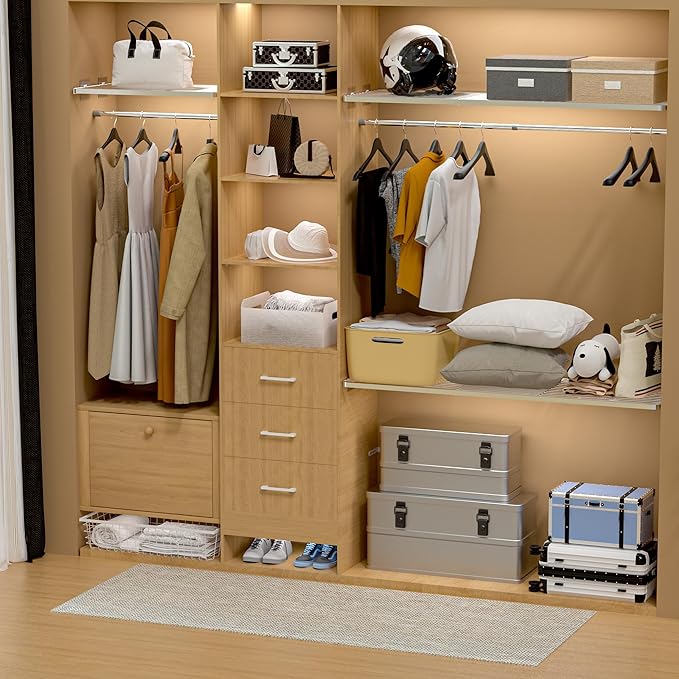 Expandable Closet Organizer Shelves, Adjustable Rod Metal Storage Shelves Divider for Wardrobe Cupboard Kitchen (Silver,11.8" D x 17"-31" W,3PCS)