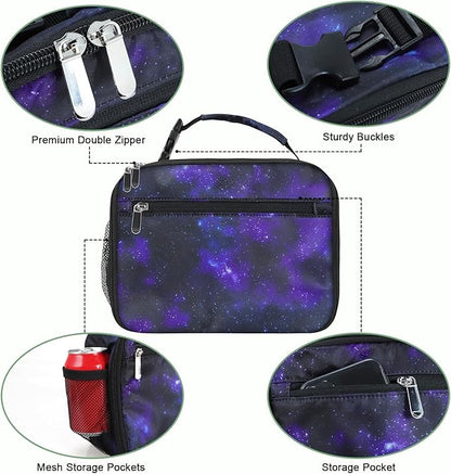 Kids Lunch Box for Boys Girls Lunch Bag Insulated Durable Lunchbox Children Lunch Tote Bag for School Star