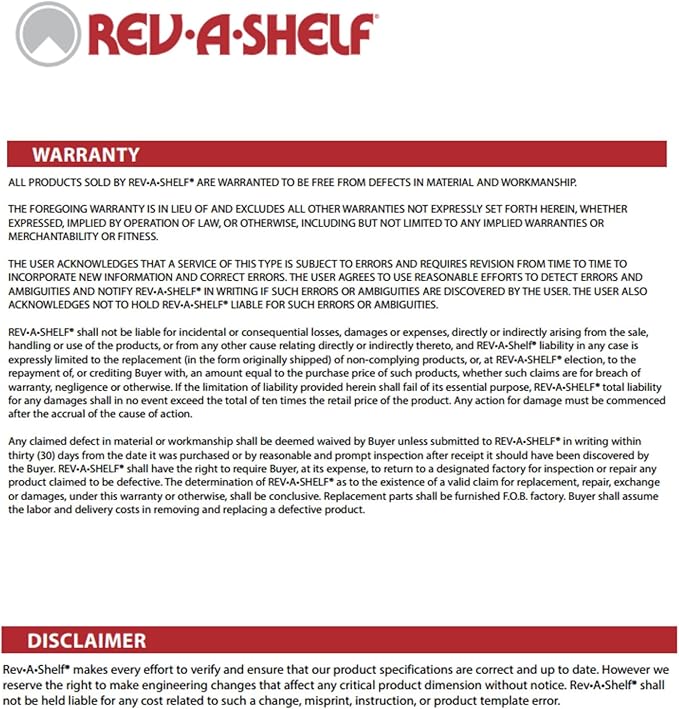 REV-A-SHELF 18" W Closet Basket for Custom Closet Systems