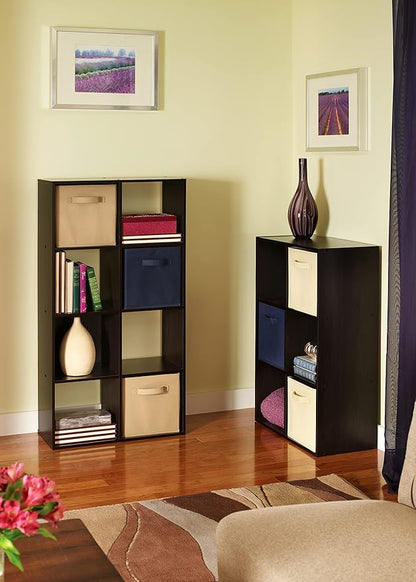 ClosetMaid Cubeicals 8 Cube Storage Shelf Organizer Bookshelf, Stackable, Vertical or Horizontal, Easy Assembly, Wood, Espresso Finish