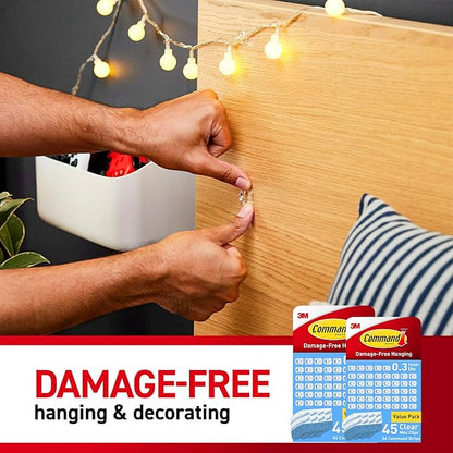 Command Indoor Mini Light Clips, Damage Free Hanging Christmas Lights, Mini Wall Clips for Hanging Indoor Christmas Decorations, Lights and Cables, 90 Count