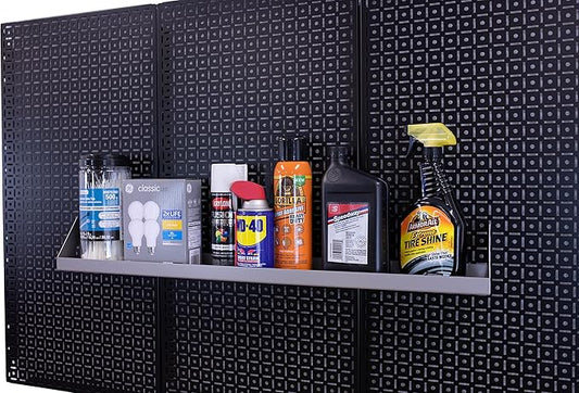 OmniWall 4"x32" Impact Shelf for Wall Storage On The Metal Pegboard System