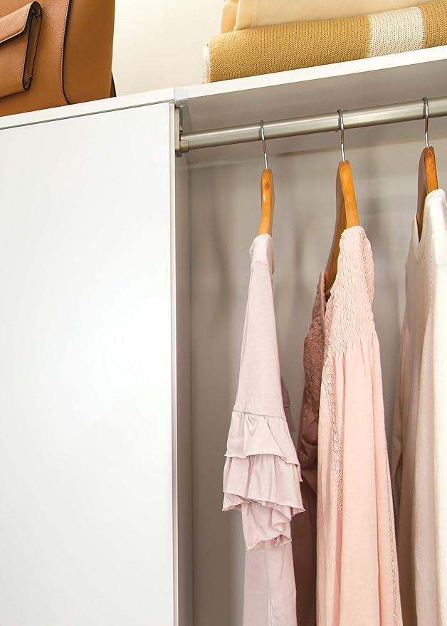ClosetMaid SuiteSymphony Top Shelf Support Bracket Kit, Add On Accessory, Shelf Hardware Set, for Top Shelf, Pure White