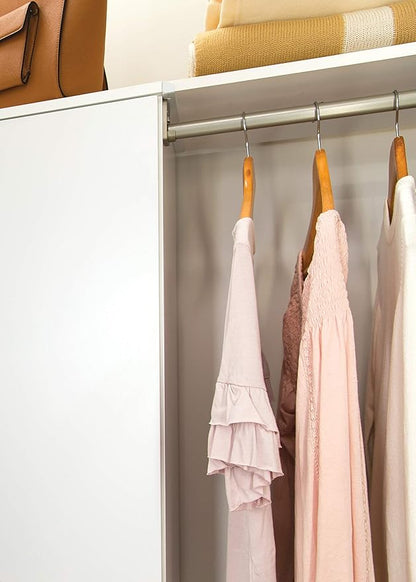 ClosetMaid SuiteSymphony Top Shelf Support Bracket Kit, Add On Accessory, Shelf Hardware Set, for Top Shelf, Pure White