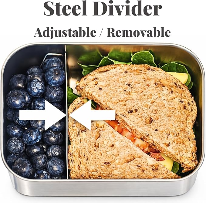 Leak proof Stainless Steel Lunch Box| Stainless Steel bento box | Metal Lunch Containers| Sandwich ,Snacks container| Meal prep| Metal lunch box| Korean Lunch Box| Black|SMall 27 Oz+ 2*6.5Oz