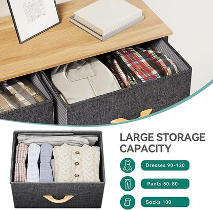 YITAHOME Dresser with 8 Drawers - Fabric Storage Tower, Organizer Unit for Bedroom, Living Room, Hallway, Closets - Sturdy Steel Frame, Wooden Top & Easy Pull Fabric Bins